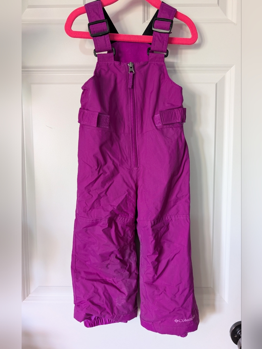 Columbia Snow Pants Bibs Overalls Toddler 2t Girls Magenta Pink GUC